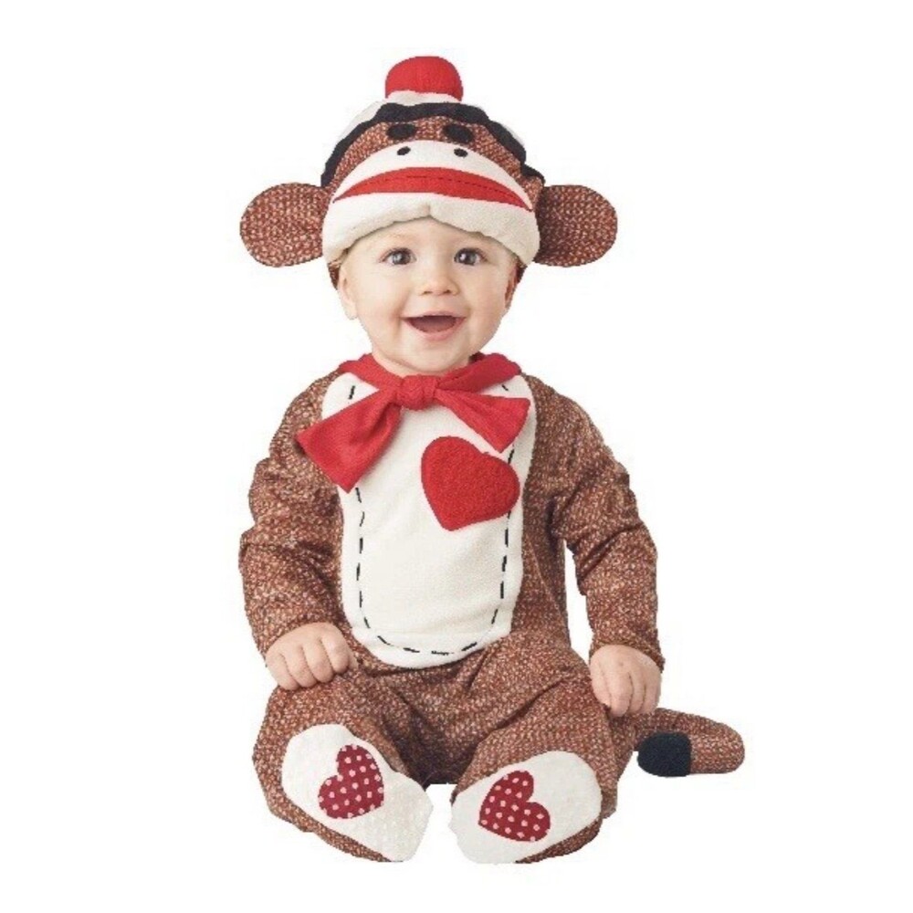 Way To Celebrate! Sock Monkey Halloween Costume Size 12-18 mo NEW